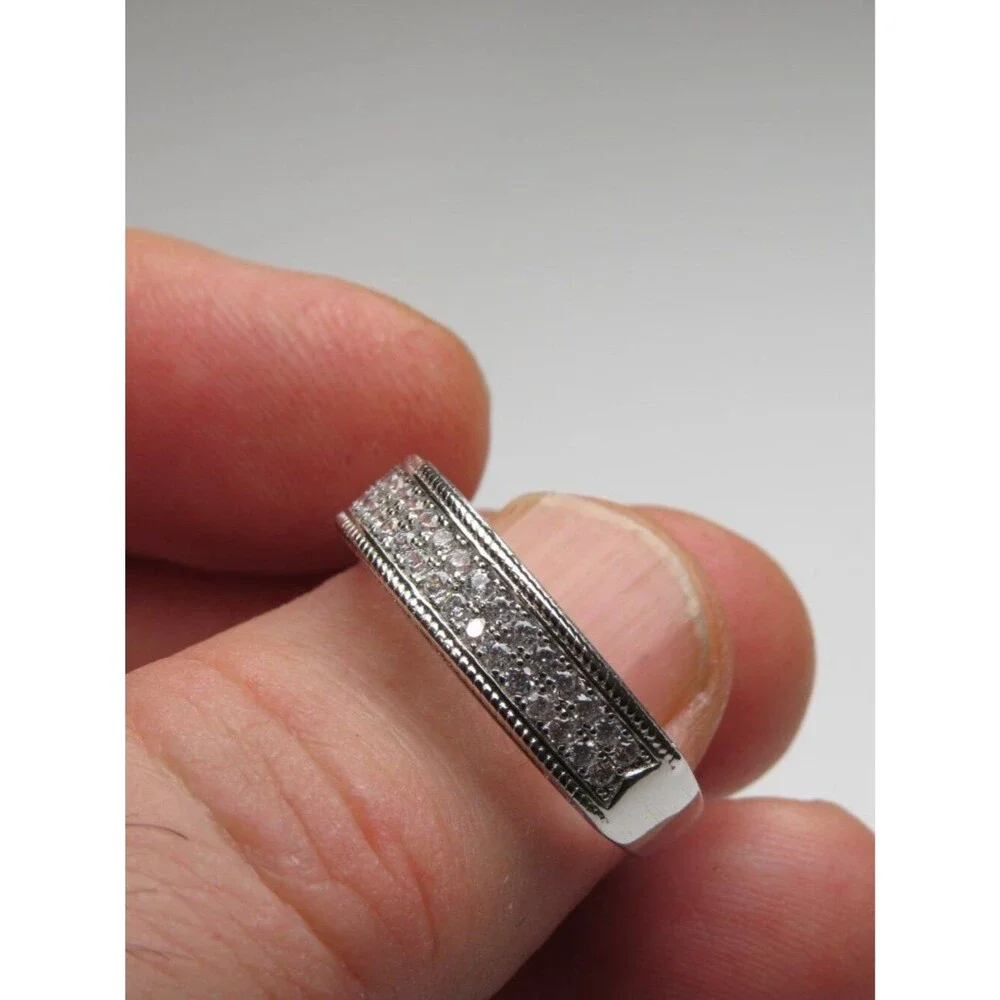 *925 Sterling Silver Diamond Band